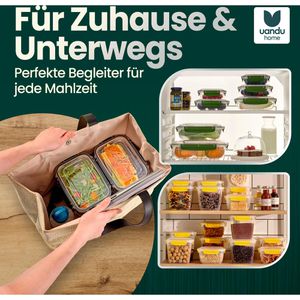 Produktbild für Frischhaltedose uandu 5 Mix Lock &amp; Fresh, aus Kunststoff