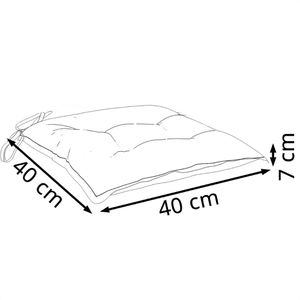 Produktbild für Stuhlkissen vidaXL 314863, grau, für Außen