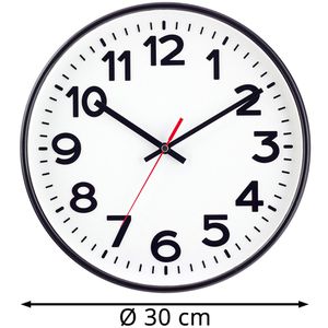 Produktbild für Wanduhr Eurotime 53820, Kunststoff, analog, Funkuhr