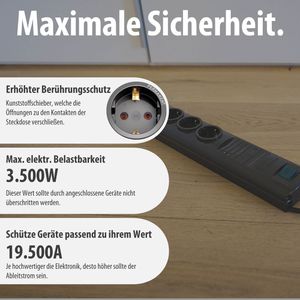 Produktbild für Steckdosenleiste Brennenstuhl Primera-Tec 2m Kabel