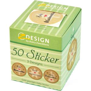 Zweckform Sticker 56827 Z-Design Deko Sticker, Frohe Weihnachten, auf  Rolle, 50 Aufkleber – Böttcher AG