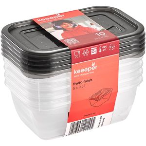 Frischhaltedose Keeeper fredo fresh grau, aus Kunststoff