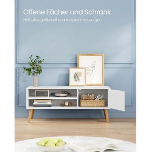 Produktbild für Lowboard Vasagle LTV120T46, aus Holz, grifflos, weiß