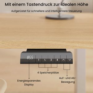 Produktbild für Schreibtisch FlexiSpot E1S Pro, ahorn / grau