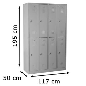 Produktbild für Spind G-Office WRC.8.195117, lichtgrau