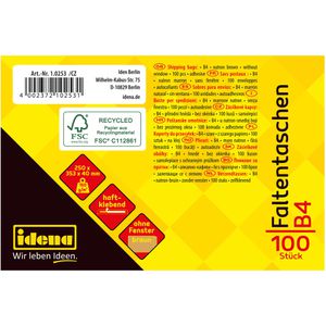 Produktbild für Faltentaschen Idena B4, braun