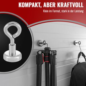 Produktbild für Hakenmagnet Poppstar Ösenmagnet, Neodym, extra stark