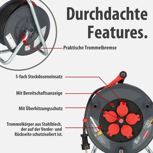 Produktbild für Kabeltrommel Brennenstuhl Professional 320KU, für außen IP44
