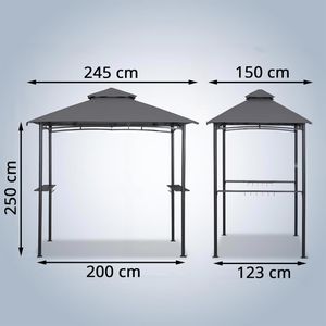Produktbild für Pavillon Sekey Grill-Pavillon, 32024077, anthrazit