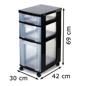 Produktbild für Schubladenwagen Really-Useful-Box mit 3 Schubladen