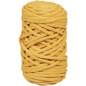 Häkelgarn Rayher 42010166 Braidy Recycling Garn 4 mm honiggelb