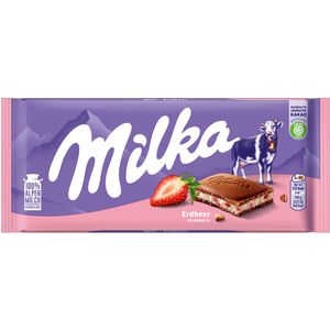 Tafelschokolade Milka Erdbeer