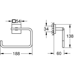 Produktbild für Handtuchhalter GROHE Start Cube 40975000, silber
