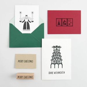 Produktbild für Motivstempel Rico-Design Paper Poetry Frohe Weihnachten, Holz