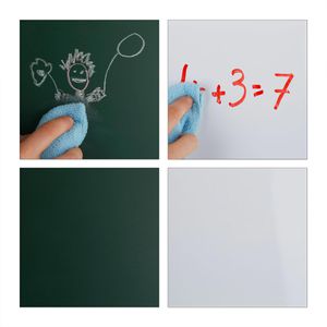 Produktbild für Kreidetafel Relaxdays mit Whiteboard, grün/weiß, magnetisch