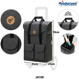 Produktbild für Einkaufstrolley Andersen Quattro Shopper Jacob, klappbar