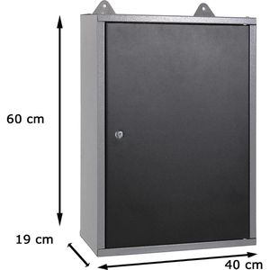 Produktbild für Werkzeugschrank Ondis24 4578, aus Metall, grau / schwarz