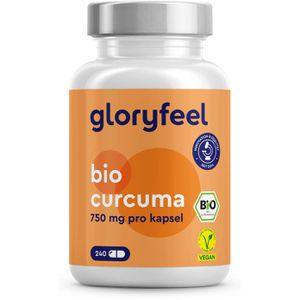 Produktbild für Curcumin gloryfeel Curcuma, 240 Kapseln, BIO