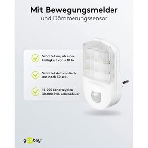 Produktbild für Nachtlicht Goobay LED, für Steckdose