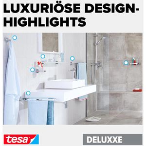 Produktbild für Handtuchhalter Tesa Deluxxe 40403, silber