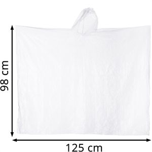 Produktbild für Regenponcho Relaxdays Länge 98 cm, Einweg, 20 Stück