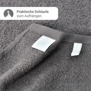 Produktbild für Handtuch NatureMark Frottier, anthrazit, 50 x 100 cm