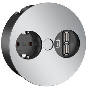 Produktbild für Einbausteckdose Bachmann 931.033 Twist, 0,2 m Kabel, drehbar