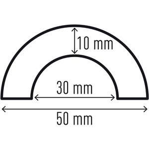 Produktbild für Schutzprofil Durable P30, Bogen, selbstklebend