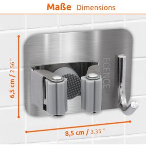 Produktbild für Gerätehalter ECENCE Besenhalter, 4 Stück