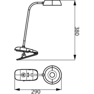 Produktbild für Leselampe Philips DSK201, mit Klemme