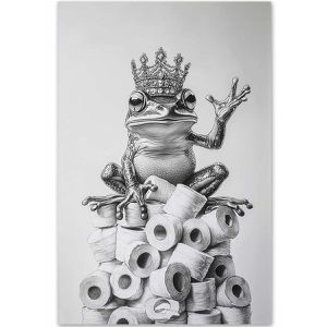 Wandbild Sinus-Art König Frosch