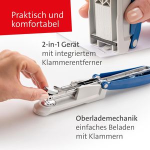 Produktbild für Heftgerät Novus E 20, 60-E2003, inkl. 200 Heftklammern