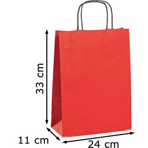 Produktbild für Papiertüten Mailmedia rot