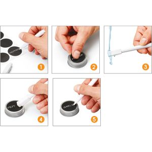 Produktbild für Gewürzgläser Metaltex aus Glas, mit Edelstahldeckel