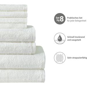 Produktbild für Handtuch NatureMark Frottier Set, weiß