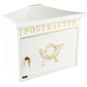 Produktbild für Briefkasten Burg-Wächter Sylt 1883W, weiß, aus Stahl