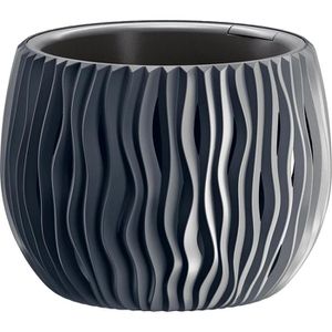 Übertopf Prosperplast Sandy Bowl, anthrazit, Ø 18 x 14 cm