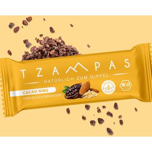 Produktbild für Müsliriegel Tzampas Cacao Nibs, der Glücksbringer, BIO
