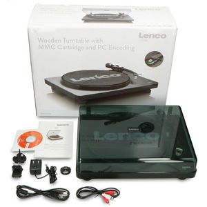 Produktbild für Plattenspieler Lenco L-30BK schwarz, mit USB