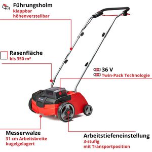 Produktbild für Vertikutierer Einhell GC-SC 36/31 Li-Solo, Akku
