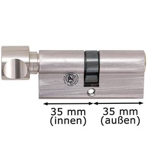 Basi Knaufzylinder BM (Baulänge innen: 35 mm, Baulänge außen: 30
