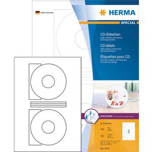 CD-Etiketten Herma 4471 Special, weiß matt