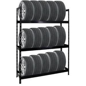 Produktbild für Reifenregal PROREGAL TIGER XL, schwarz, für 18 Reifen