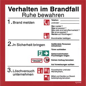 Hinweisschild Abtec ISO 7010, Kunststoff