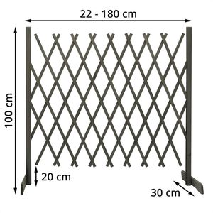 Produktbild für Rankgitter vidaXL 314829, grau, freistehend