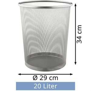 Produktbild für Papierkorb Böttcher-AG Premium Mesh Line, silber