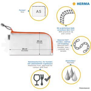 Produktbild für Reißverschlussbeutel Herma 20012, Universaltasche, A5