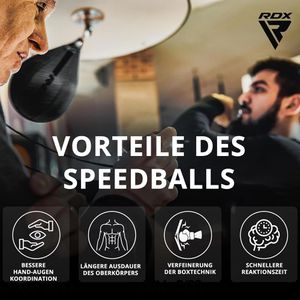 Produktbild für Boxsack RDX-Sports S2 Speedball, mit Gummiblase, 0,6 kg