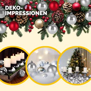 Produktbild für Weihnachtskugeln Deuba 102107, silber