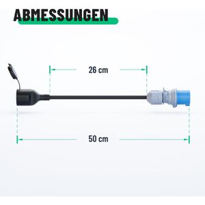 Produktbild für CEE-Adapter Absina 911008, Länge 0,5 m